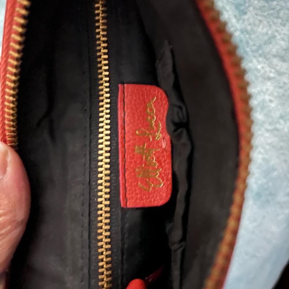 Elliott Lucca Red Leather Pouch **NEW**